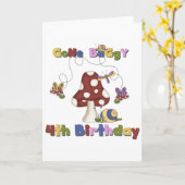 第4回バグ誕生日Tシャツとギフト カード (黄色い花)