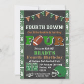 第4回バースデーサッカー誕生日パーティーへの招待 招待状 (正面)