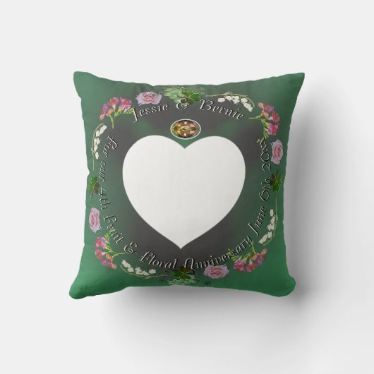 第4回フルーツ&フローラ結婚記念日+写真 クッション (裏面)