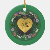 第4回フルーツ&フローラ結婚記念日+写真 セラミックオーナメント (正面)