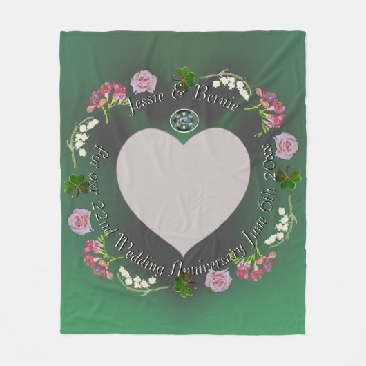 第4回フローラ第22回グリーン結婚ズ記念フリース フリースブランケット (正面)
