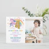 第4回ユニコーン誕生日招待状（写真あり） 招待状 (スタンド正面)