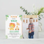 第4回ワイルド·サファリ·ジャングル·ライオン4回誕生パーティー 招待状 (スタンド正面)