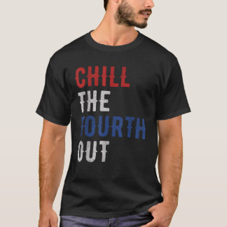 第4回独立米国国旗を冷やすおもしろい4 Tシャツ