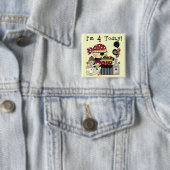 第4回誕生日の海賊Tシャツとプレゼント 缶バッジ (インサイチュ)