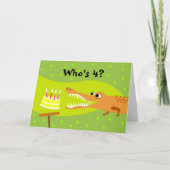 第4回誕生日ワニ カード (正面)