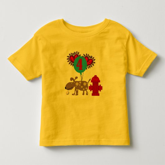 第4回誕生日Tシャツとプレゼント トドラーTシャツ (正面)