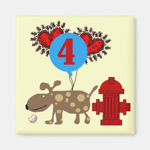 第4回誕生日Tシャツとプレゼント マグネット