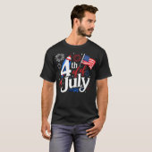 第4回7月花火・米国国旗アメリカ Tシャツ (正面フル)