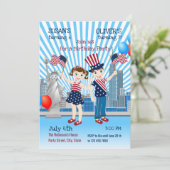 第4回7月誕生日ガールアンドボーイパーティの招待状 招待状 (スタンド正面)