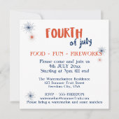 第4回7月食おもしろい花火パーティの招待状 招待状 (正面)