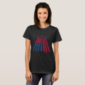 第4回7月4日独立記念日アメリカ国旗のフライ Tシャツ (正面フル)