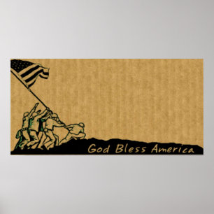 第4回7月4日IWO JIMA God Bless America Poster ポスター