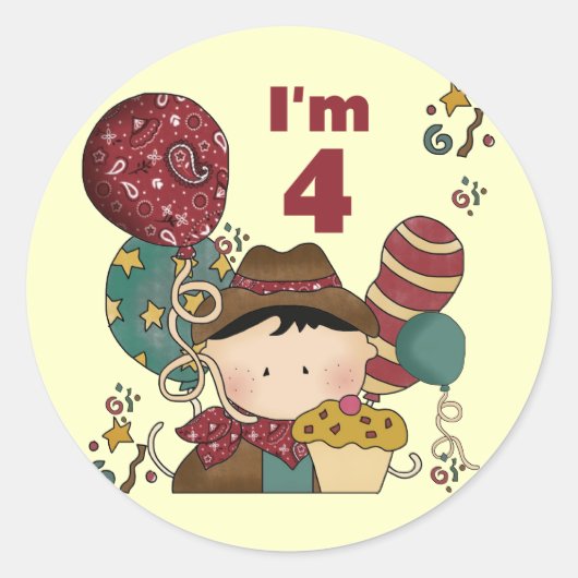 第4回Birthday Cowboy Tシャツ&ギフト ラウンドシール (正面)