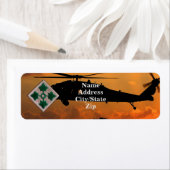 第4回INF ID歩兵部門退役軍人vetsパッチ ラベル (インサイチュ)