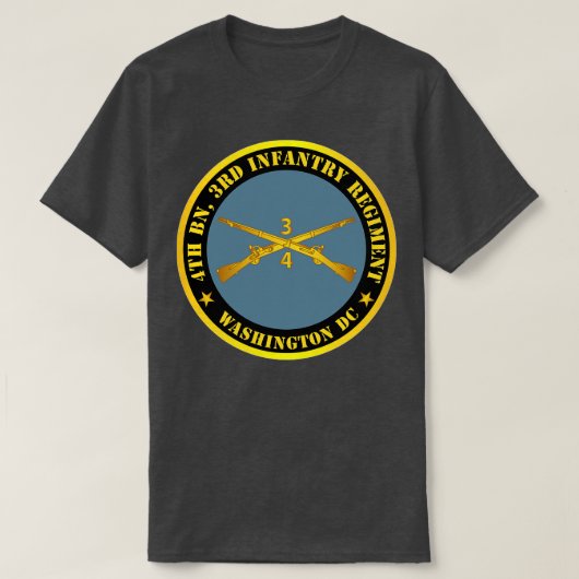 第4大隊第3歩兵連隊 ワシントンDC歩兵部隊 Tシャツ (デザイン正面)