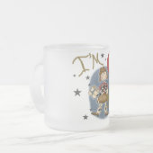 第4女性のカーボーイ誕生日Tシャツとギフト フロストグラスマグカップ (正面左)