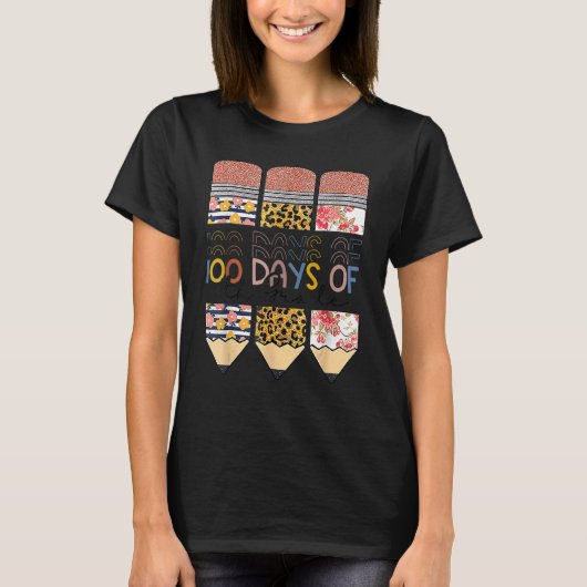 第4学年先生100学年おもしろい日 Tシャツ (正面)