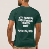 第4年次ハリウッドの健康のハイキング Tシャツ (裏面)