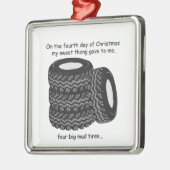 第4日のレッドネックのクリスマス メタルオーナメント (左)