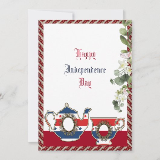 第4日7月ヴィンテージティーポットアフタヌーンハイティーパーティー 招待状 (裏面)