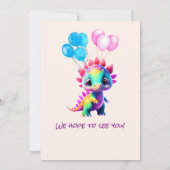 第4期カラフル生誕生日恐竜が大爆発へ 招待状 (裏面)