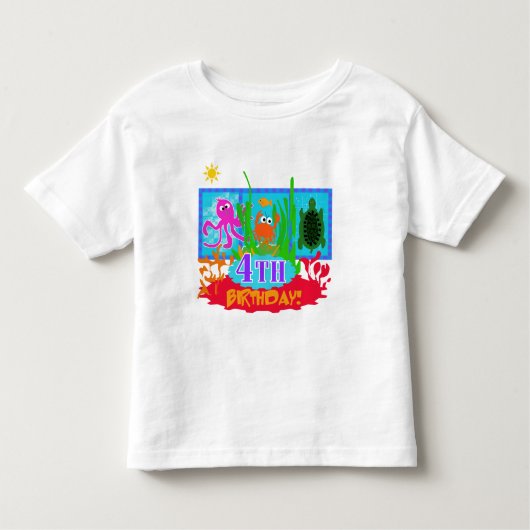 第4期海中冒険誕生日Tシャツ トドラーTシャツ (正面)