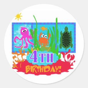 第4期海中冒険誕生日Tシャツ ラウンドシール
