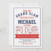 第4期野球誕生日招待状 招待状 (正面)