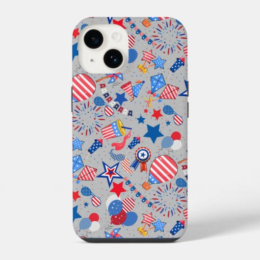 第4期7月パターン04x4 LGrey BG iPhoneケース (裏面)