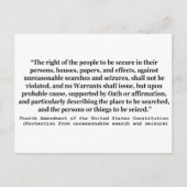 第4条憲法の統一された州改正 ポストカード (正面)