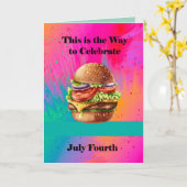 第4枚のカードのハンバーガー カード (黄色い花)