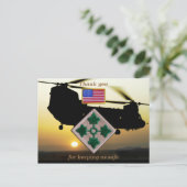 第4歩兵フォートカーソン退役軍人ヴェットパッチ ポストカード (スタンド正面)