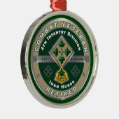 第4歩兵師団のクリスマス退職した祭 メタルオーナメント (右)