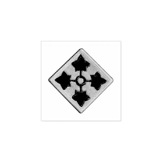 第4歩兵師団アイビー師団退役軍人ベット ラバースタンプ (インプリント)