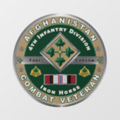 第4歩兵師団アフガニスタン退役軍人 ウィンドウサイン (シート)