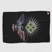 第4歩兵師団イーグルカスタマイズグル ゴルフタオル (横)