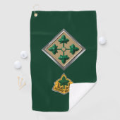 第4歩兵師団カスタム記章 ゴルフタオル (インサイチュ)