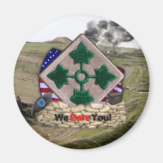 第4歩兵師団パッチイラク戦争ヴェッツ磁石 マグネット (正面)