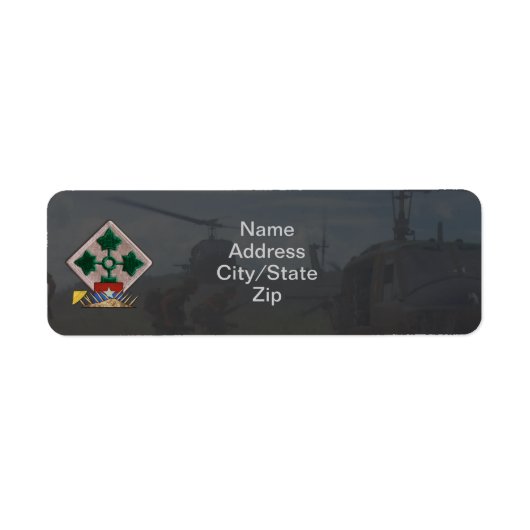 第4歩兵師団ベトナム戦争パッチ ラベル (正面)