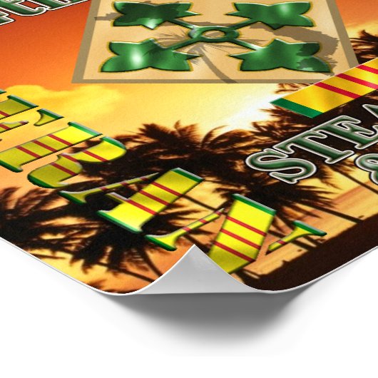 第4歩兵師団ベトナム退役軍人 ポスター (角)