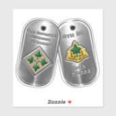 第4歩兵師団犬タグ車 シール (シート)