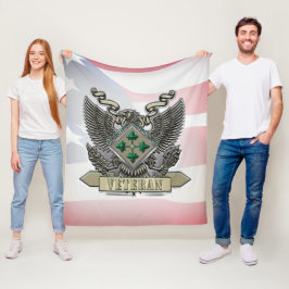 第4歩兵師団退役軍人 フリースブランケット