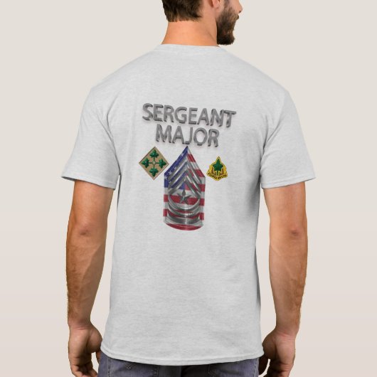 第4歩兵師部軍曹専攻の Tシャツ (裏面)