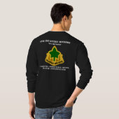 第4歩兵部隊の長袖のティー Tシャツ (裏面フル)