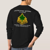 第4歩兵部隊の長袖のティー Tシャツ (裏面)
