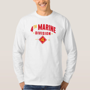 第4海兵師団「四番目と戦う」ロング Tシャツ