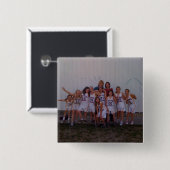 第4等級の女の子のバスケットボールボタン 缶バッジ (正面&裏面)