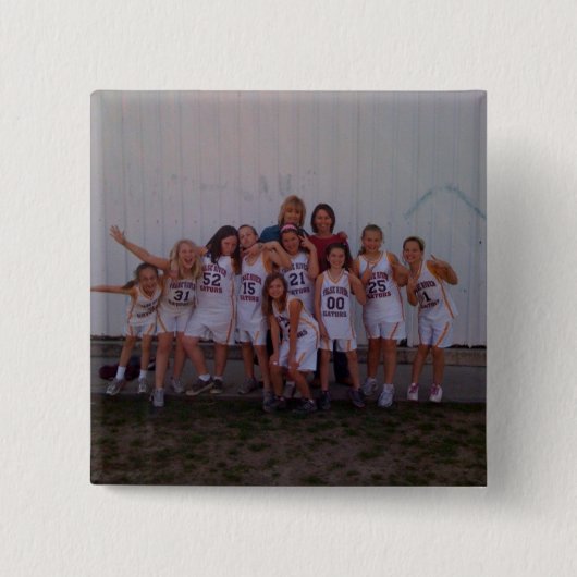 第4等級の女の子のバスケットボールボタン 缶バッジ (正面)