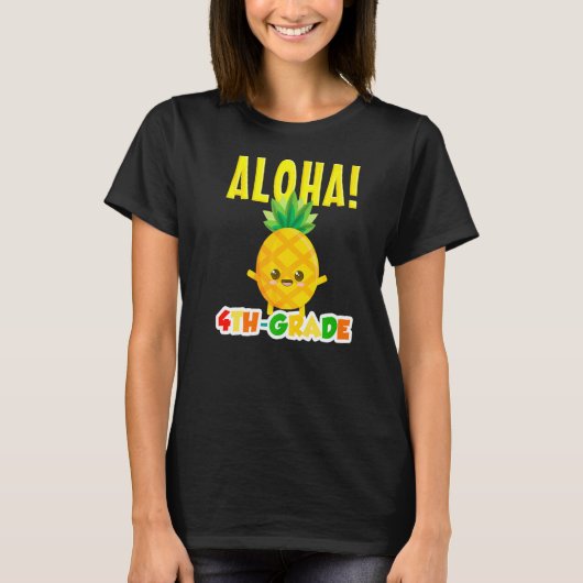 第4級アロハカッコいい・パイナップル初日 Tシャツ (正面)